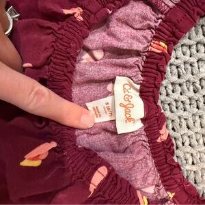 Cat & Jack Burgundy Skirt with Pink and Yellow Details